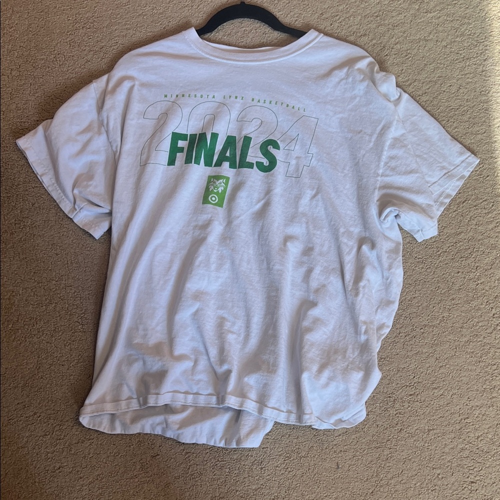 Port and Company White Tee with Green Print